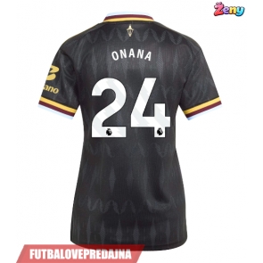 Lacne Ženy Futbalové dres Aston Villa Amadou Onana #24 2026-27 Krátky Rukáv - Preč